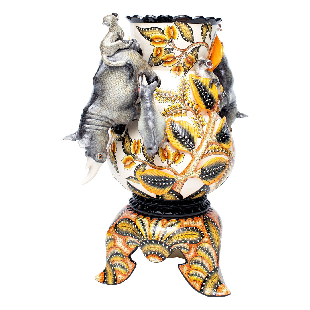 Rhino vase