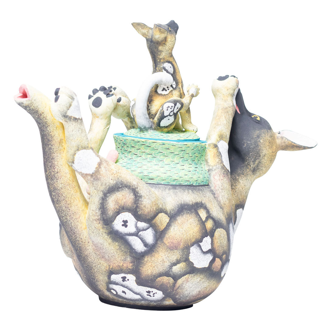 Wild dog teapot