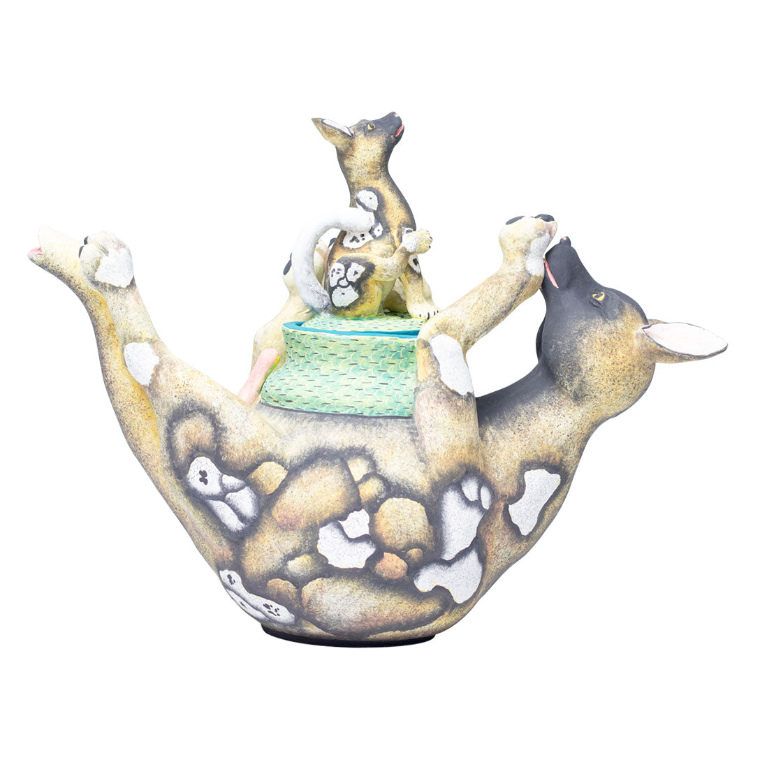 Wild dog teapot