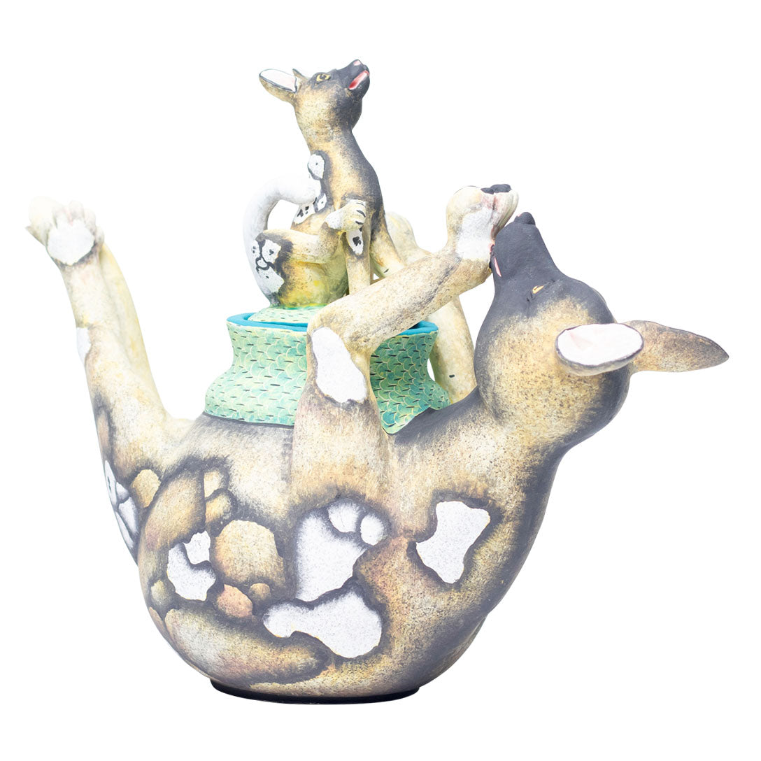 Wild dog teapot