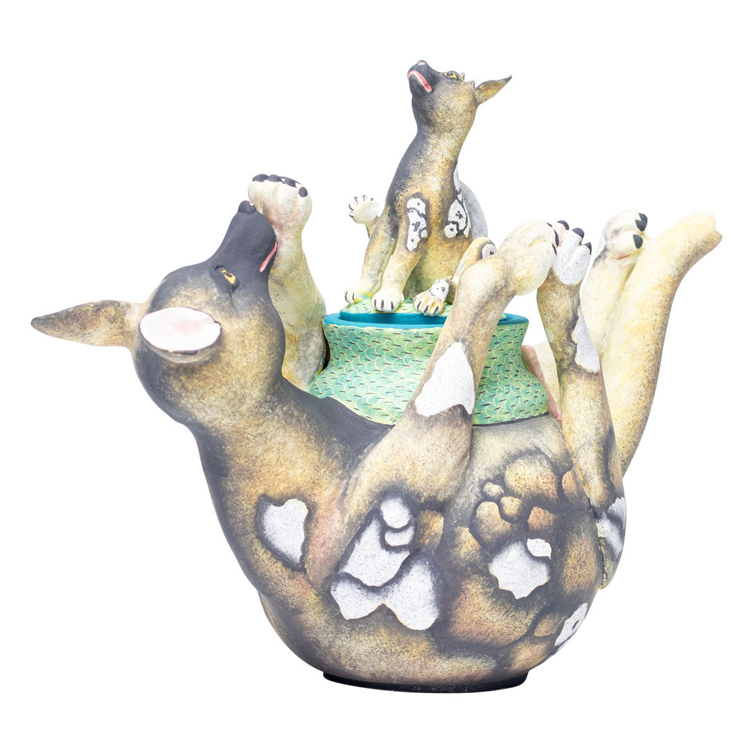 Wild dog teapot