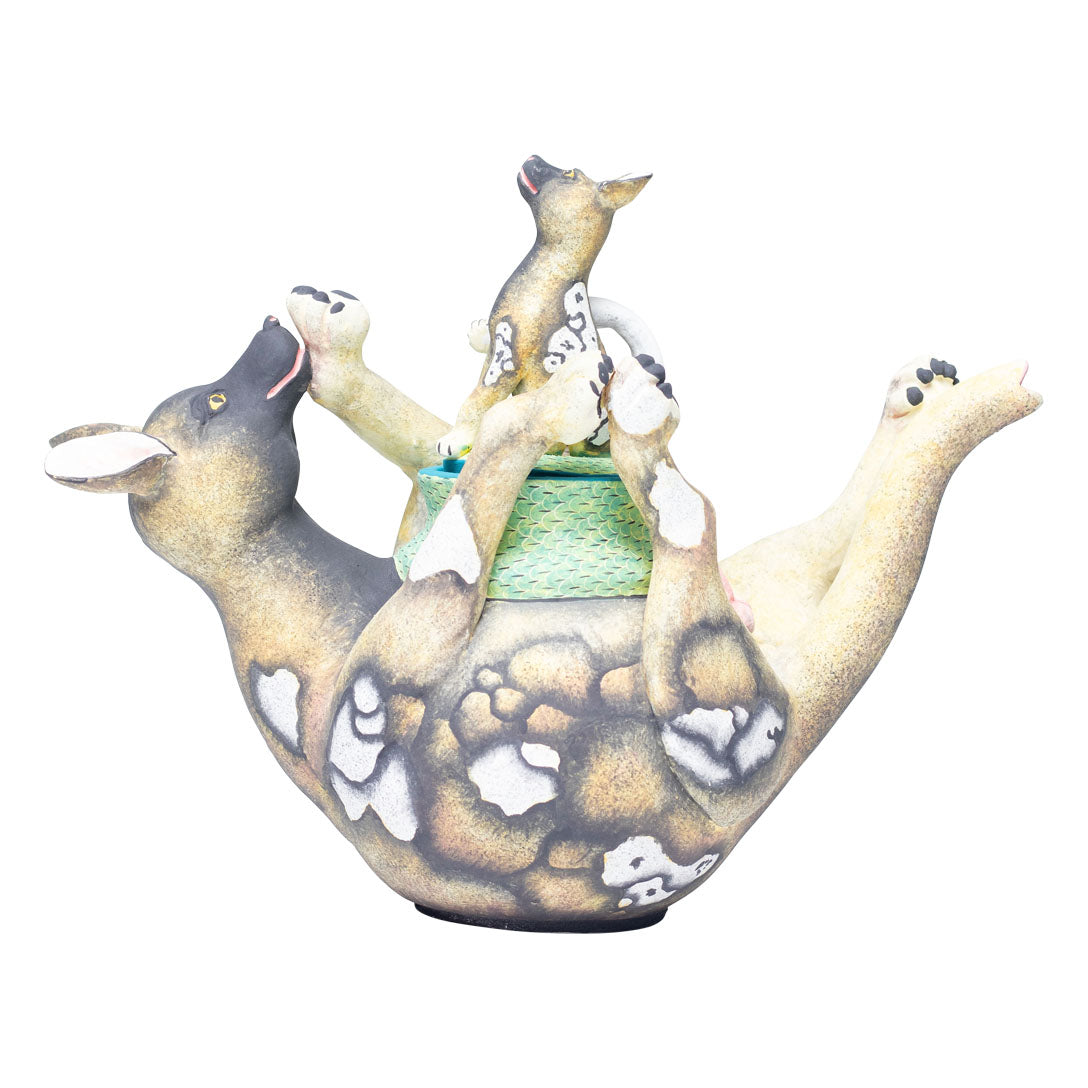 Wild dog teapot