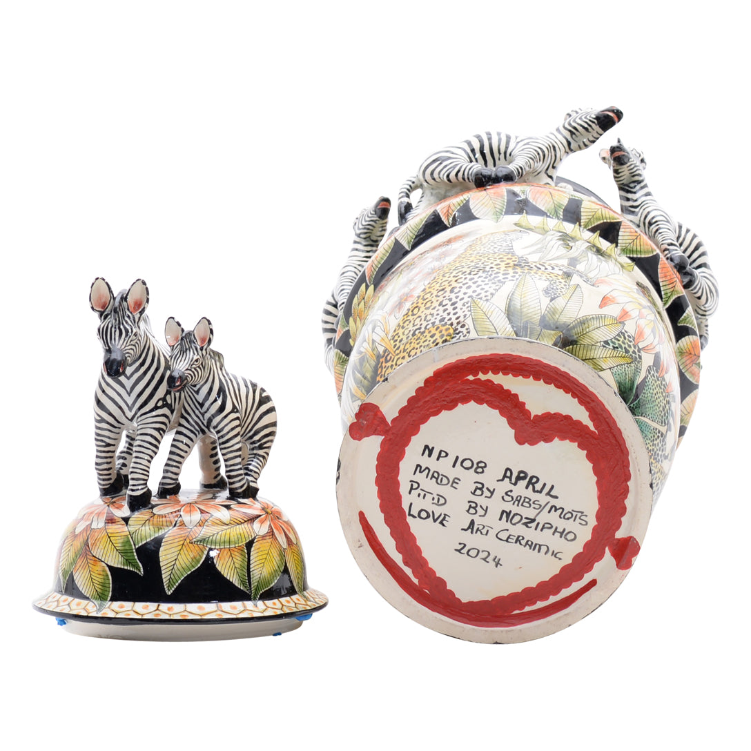 Zebra urn