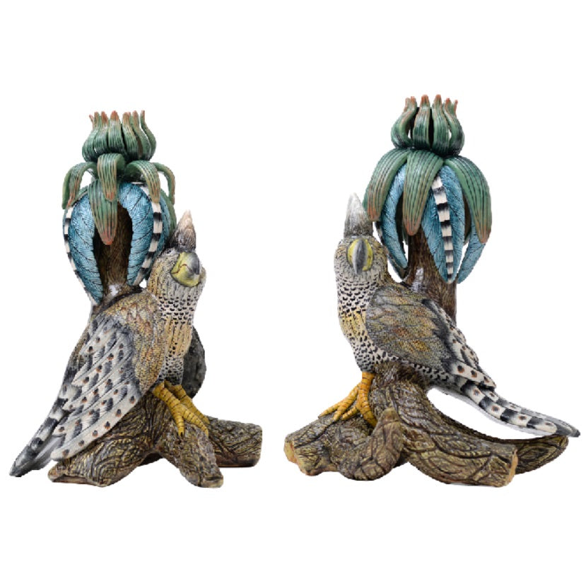 Pair of bird candlesticks