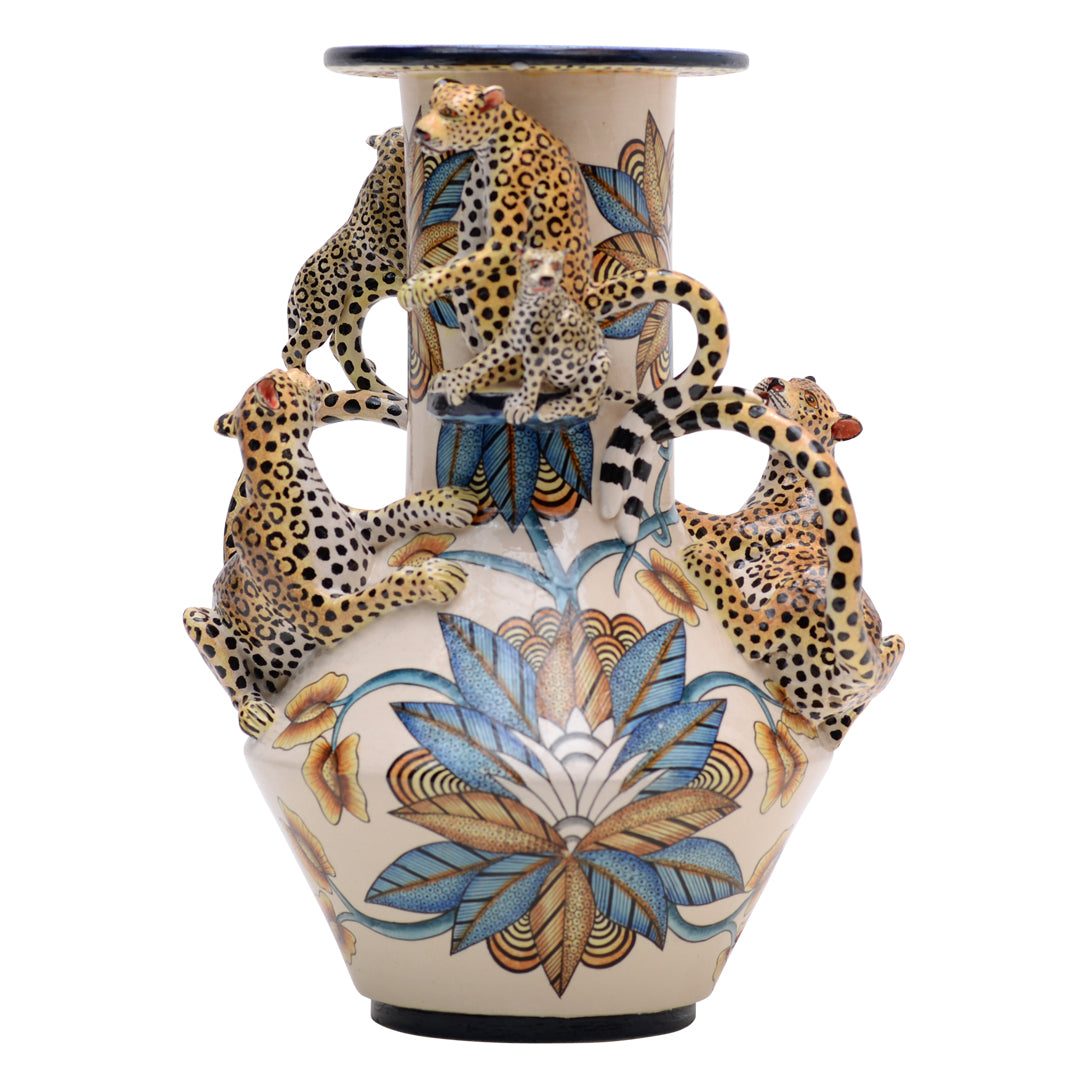 Leopard vase