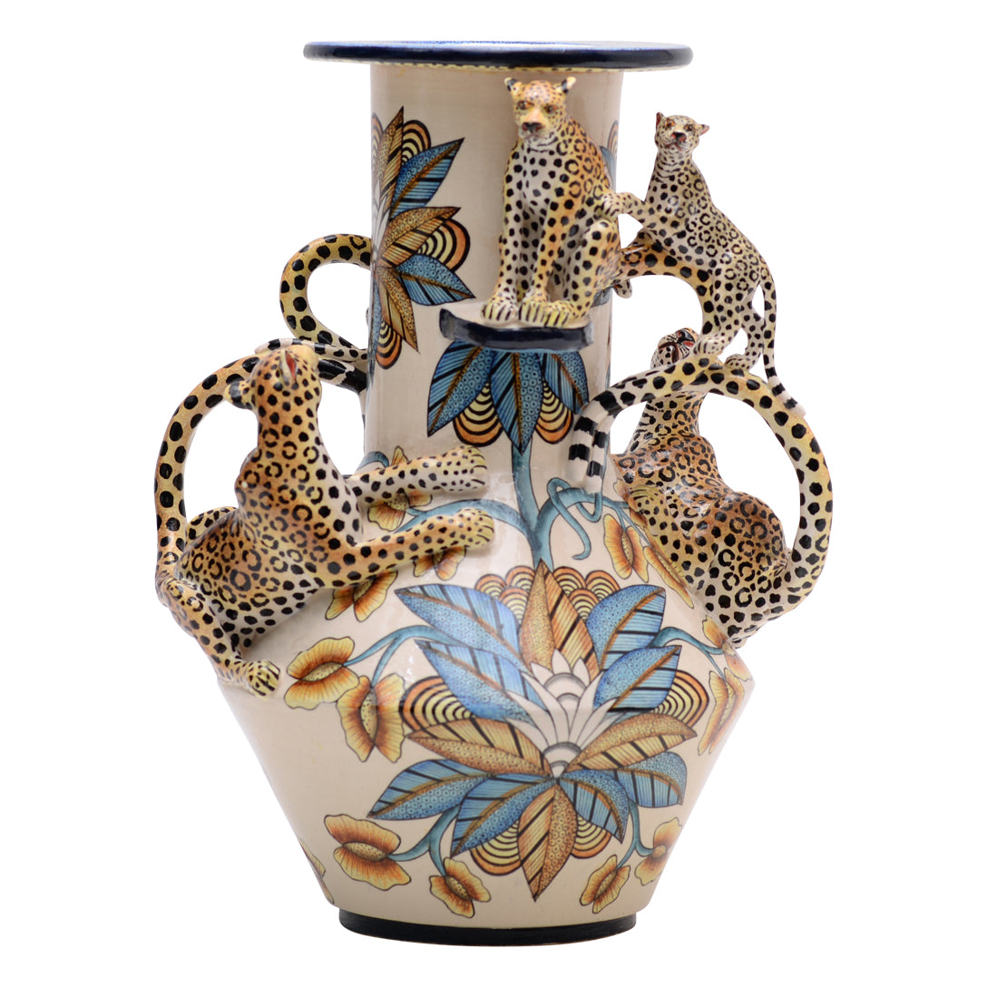 Leopard vase