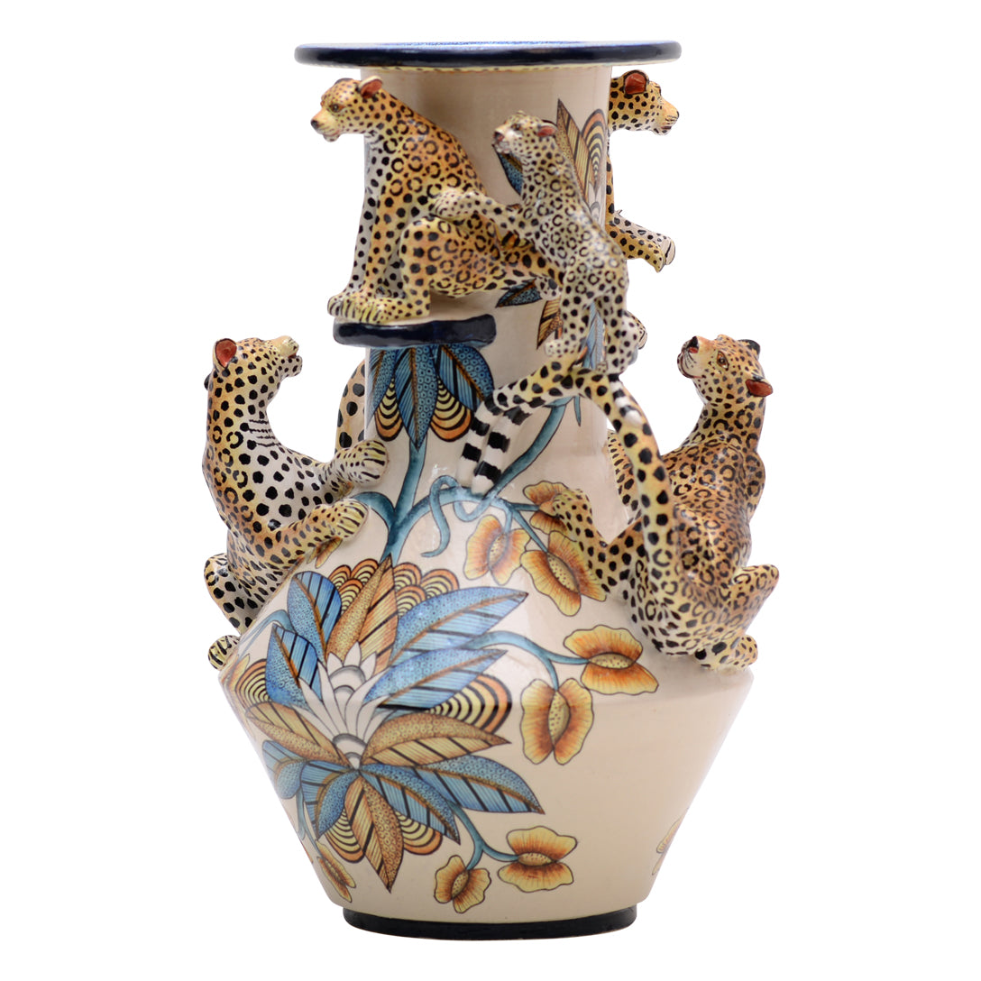 Leopard vase