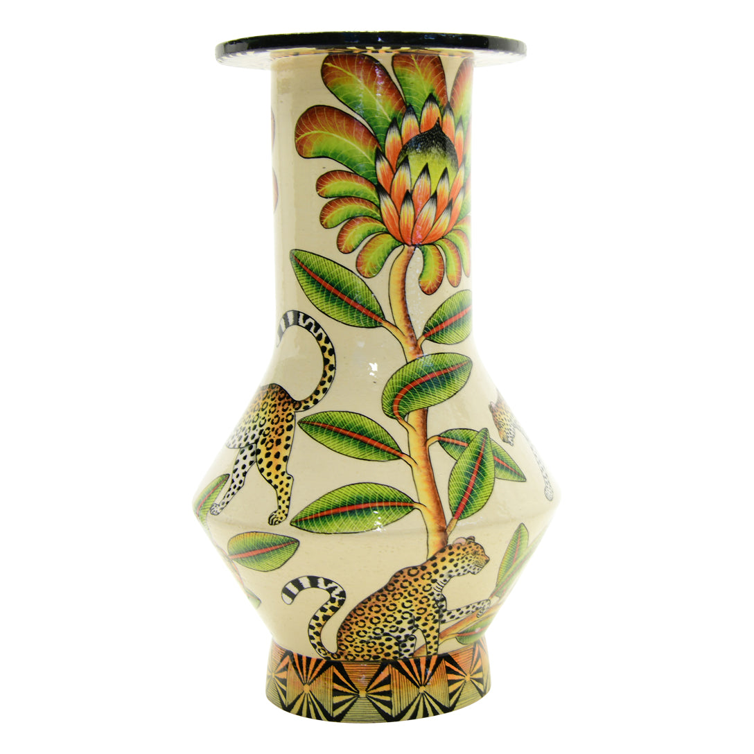 Leopard vase