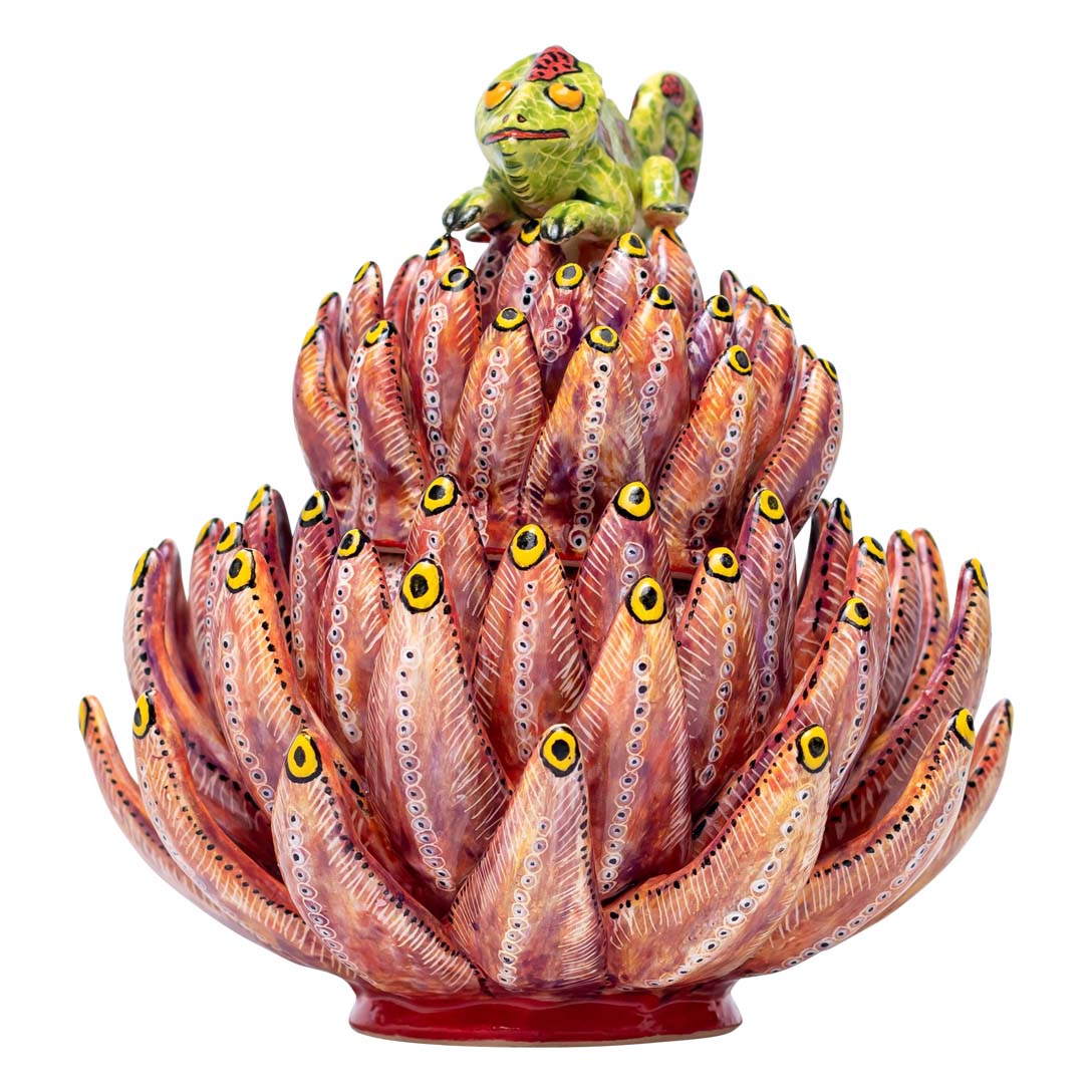 Protea, chameleon jewelry box