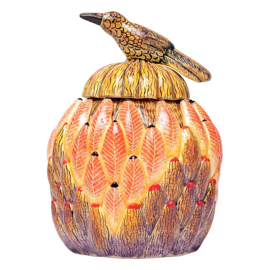 Protea, bird jewelry box