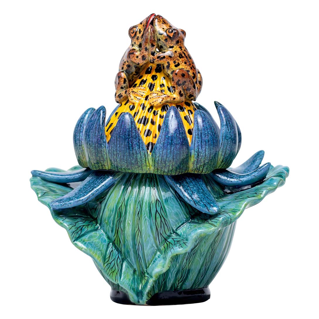 Water lilly, frog jewelry box