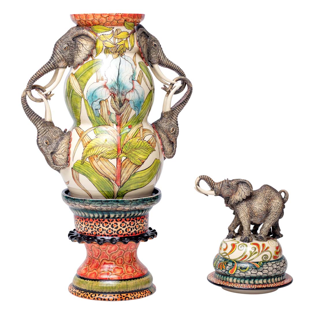 Elephant urn