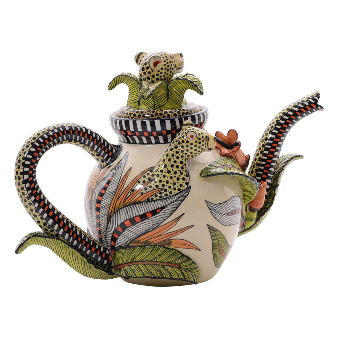 Cheetah teapot