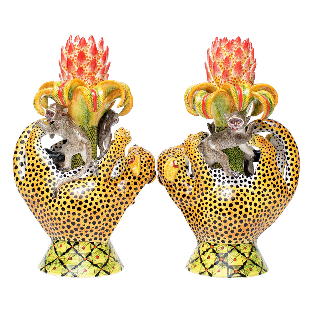 Cheetah candlesticks