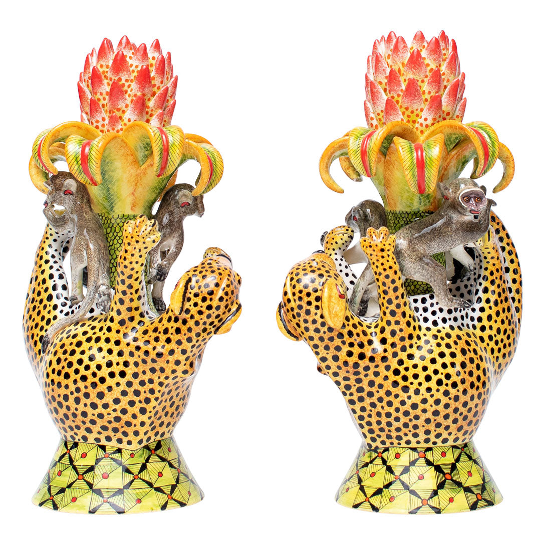 Cheetah candlesticks