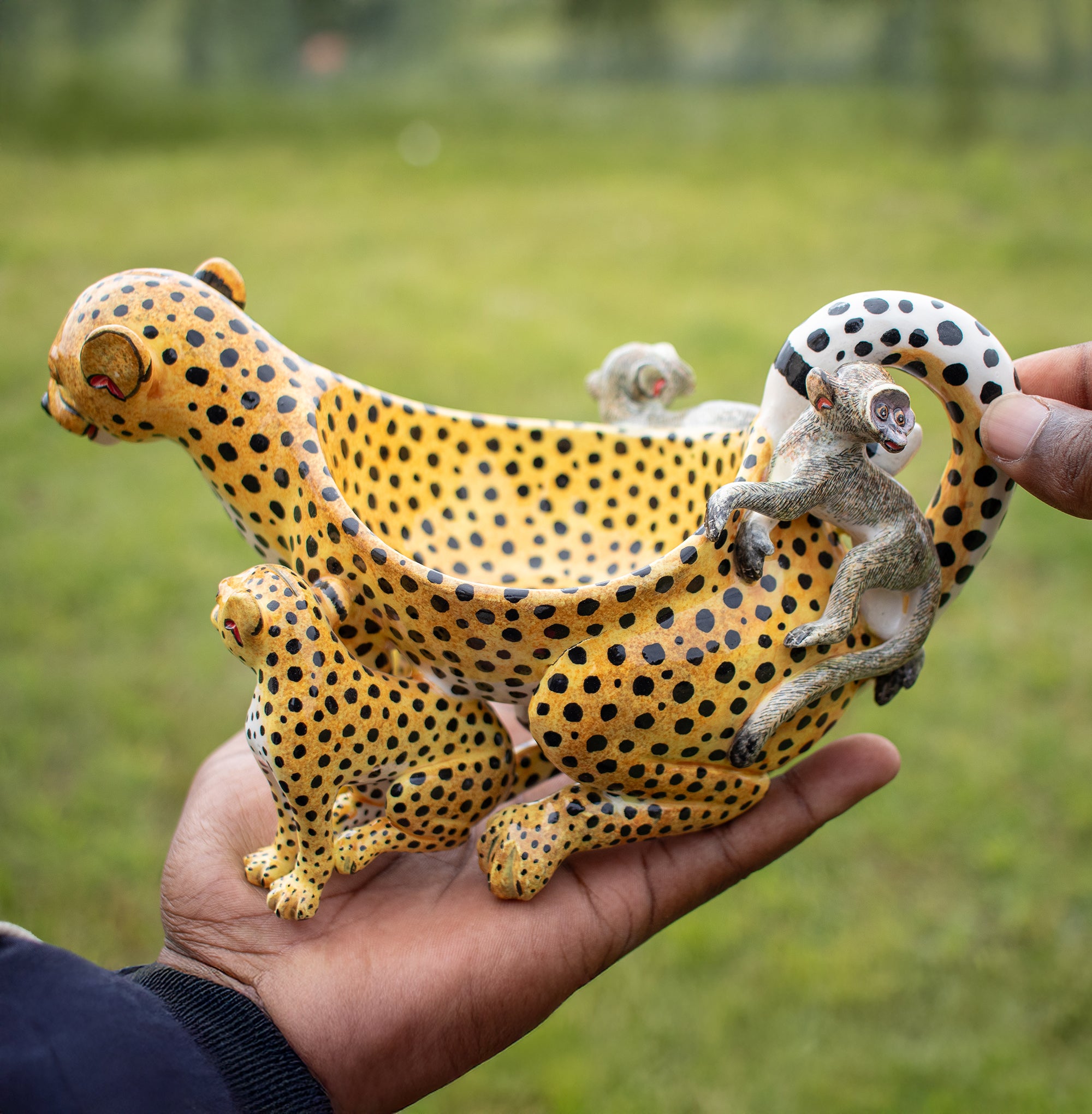 Cheetah peanut bowl