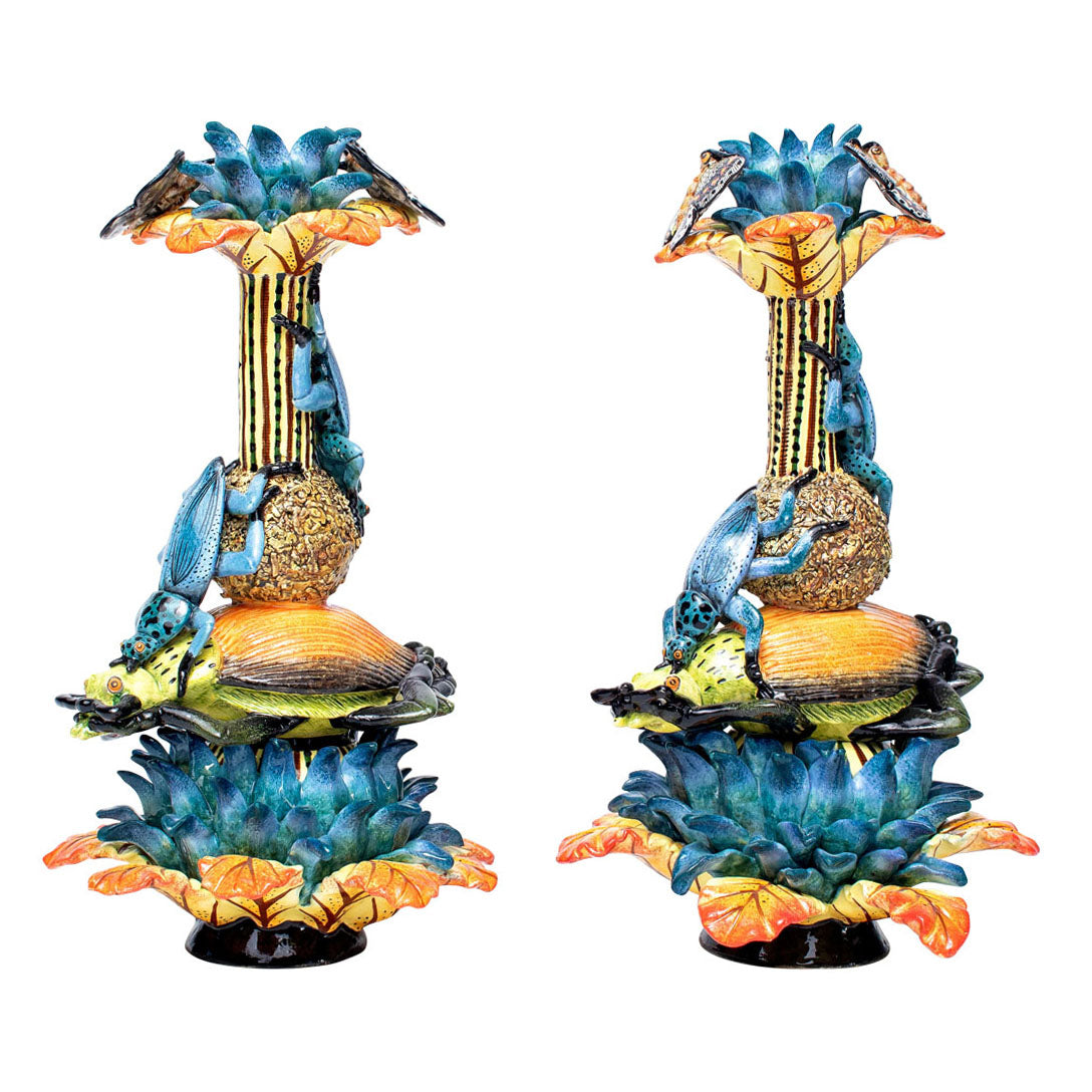 Beetle candlesticks