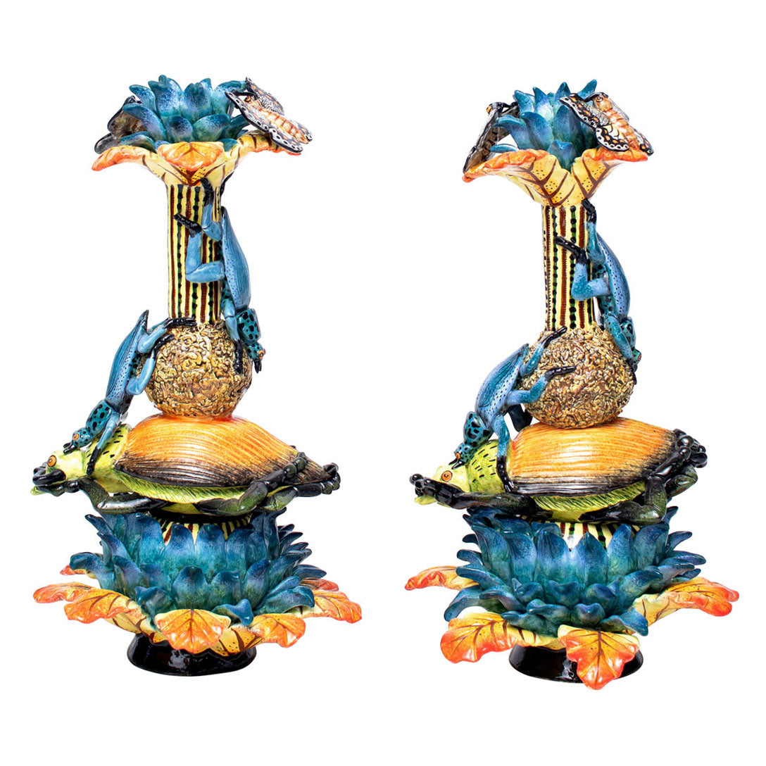 Beetle candlesticks