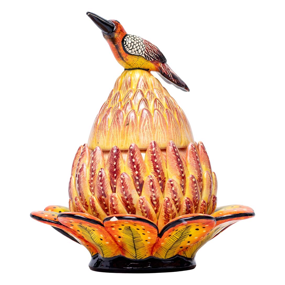 Protea, bird jewelry box