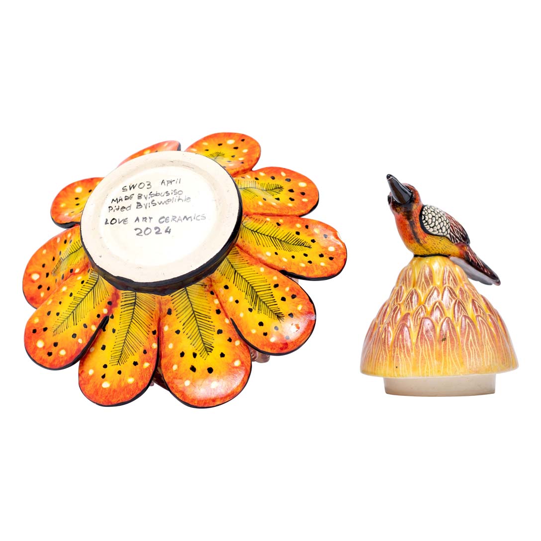 Protea, bird jewelry box