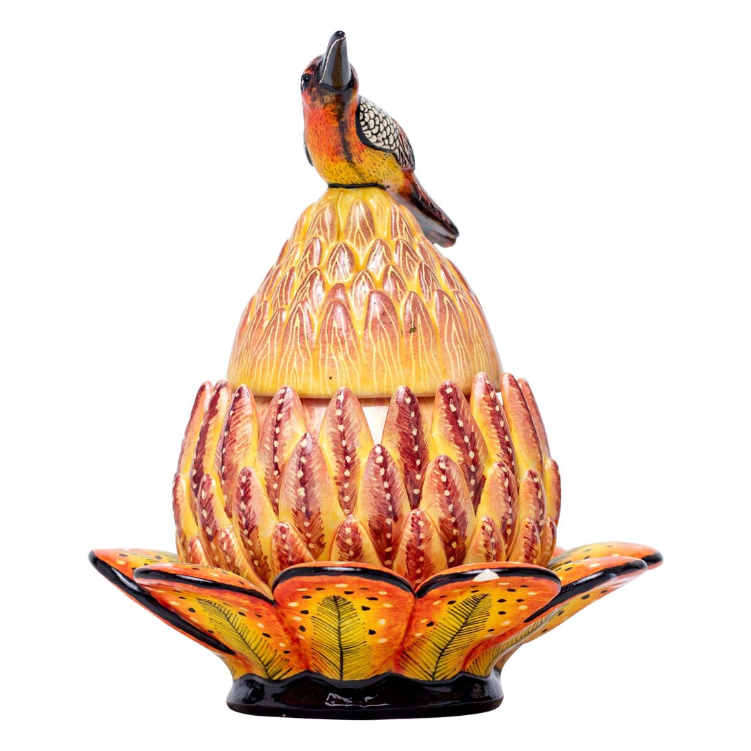 Protea, bird jewelry box