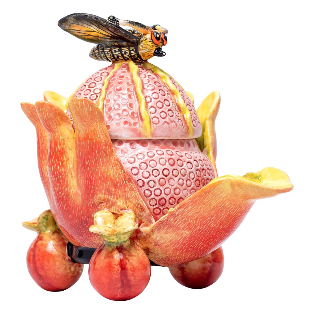 Pomegranate & butterfly jewelry box