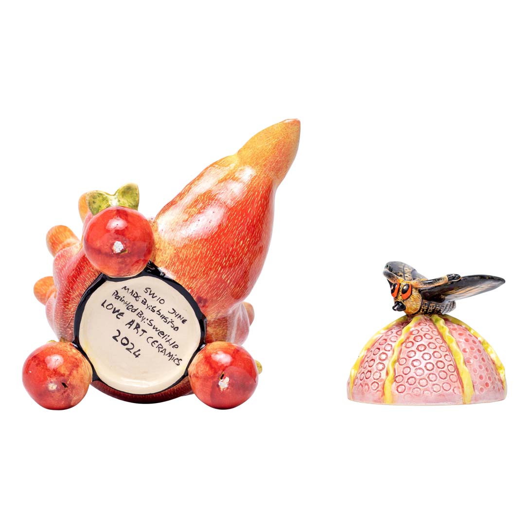 Pomegranate & butterfly jewelry box
