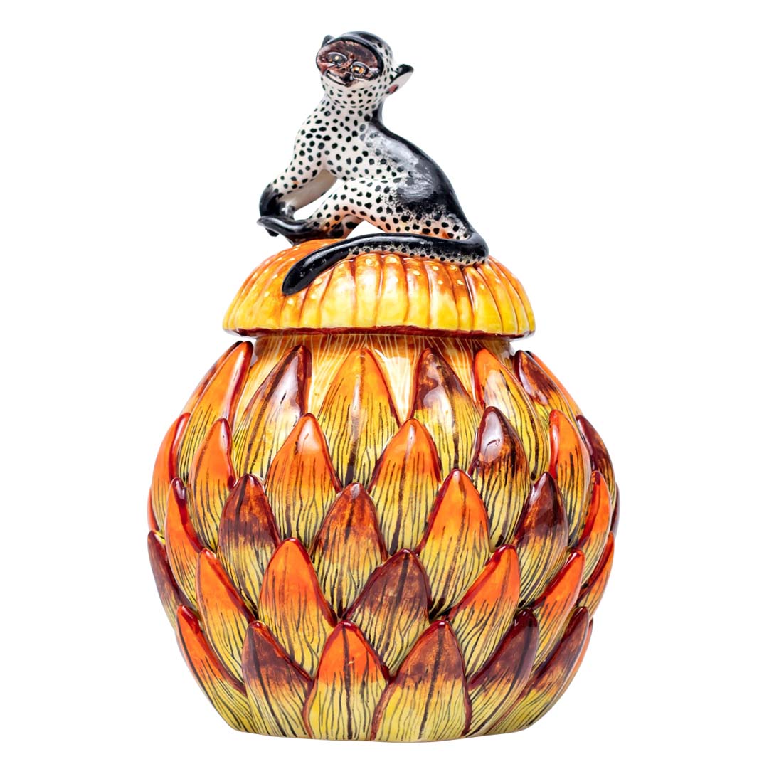 Protea, monkey jewelry box