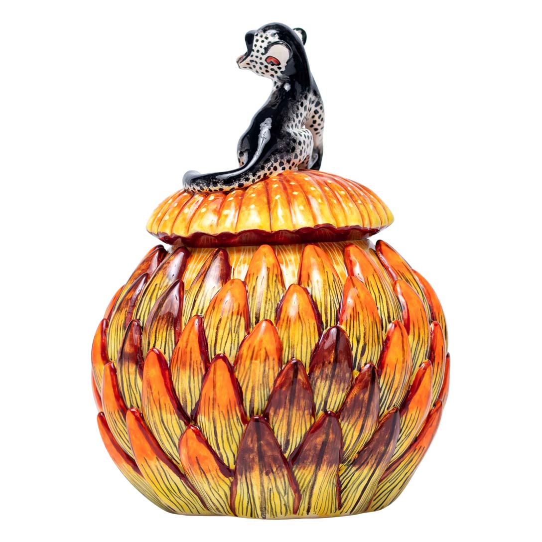 Protea, monkey jewelry box