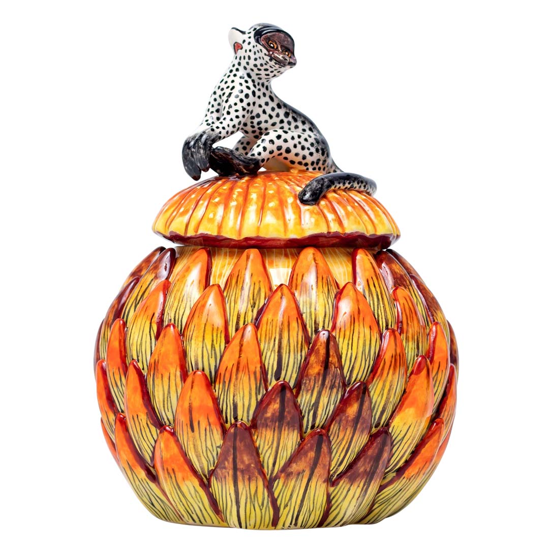 Protea, monkey jewelry box