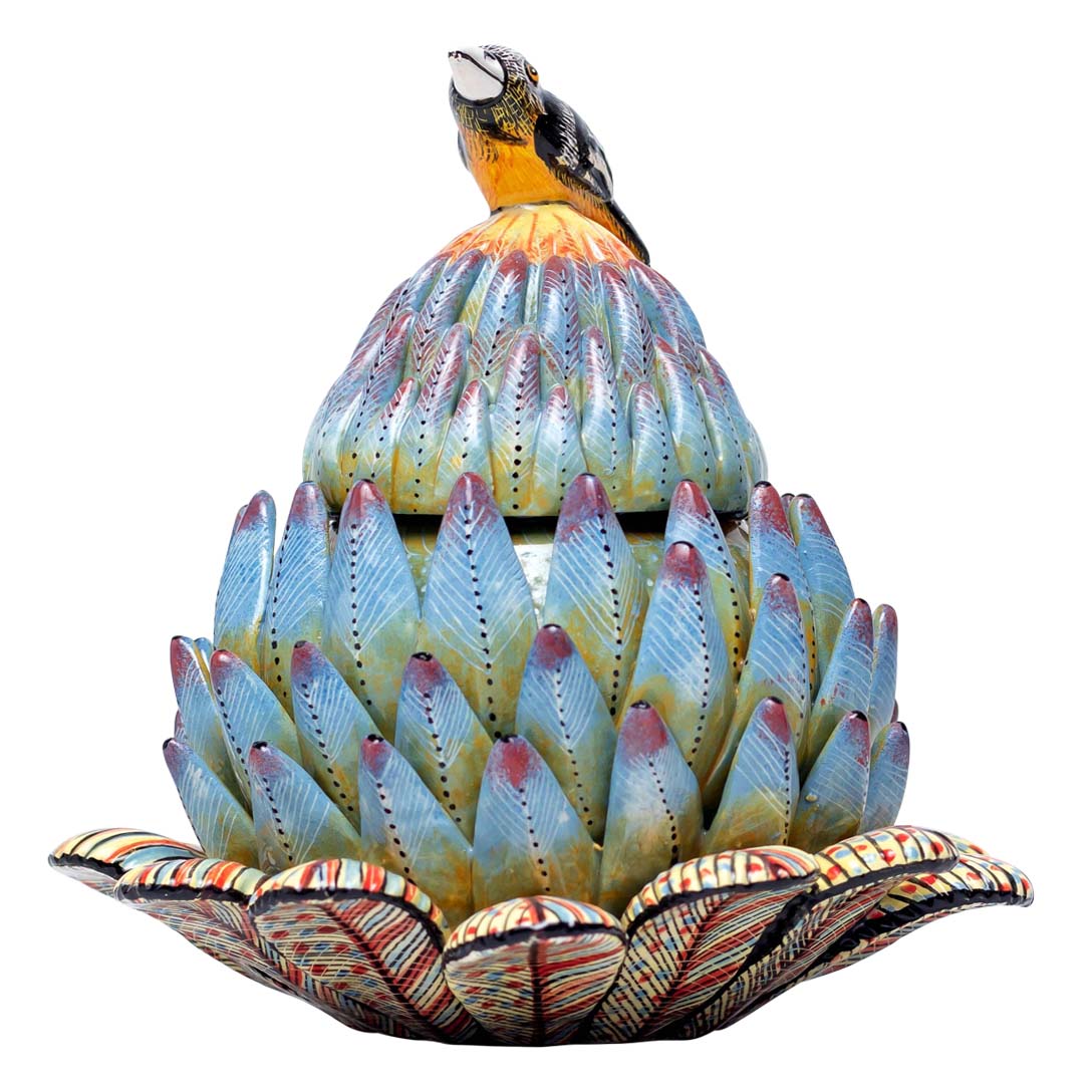 Protea, bird jewelry box