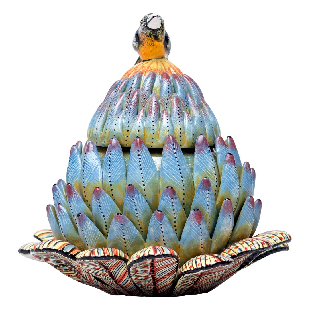 Protea, bird jewelry box