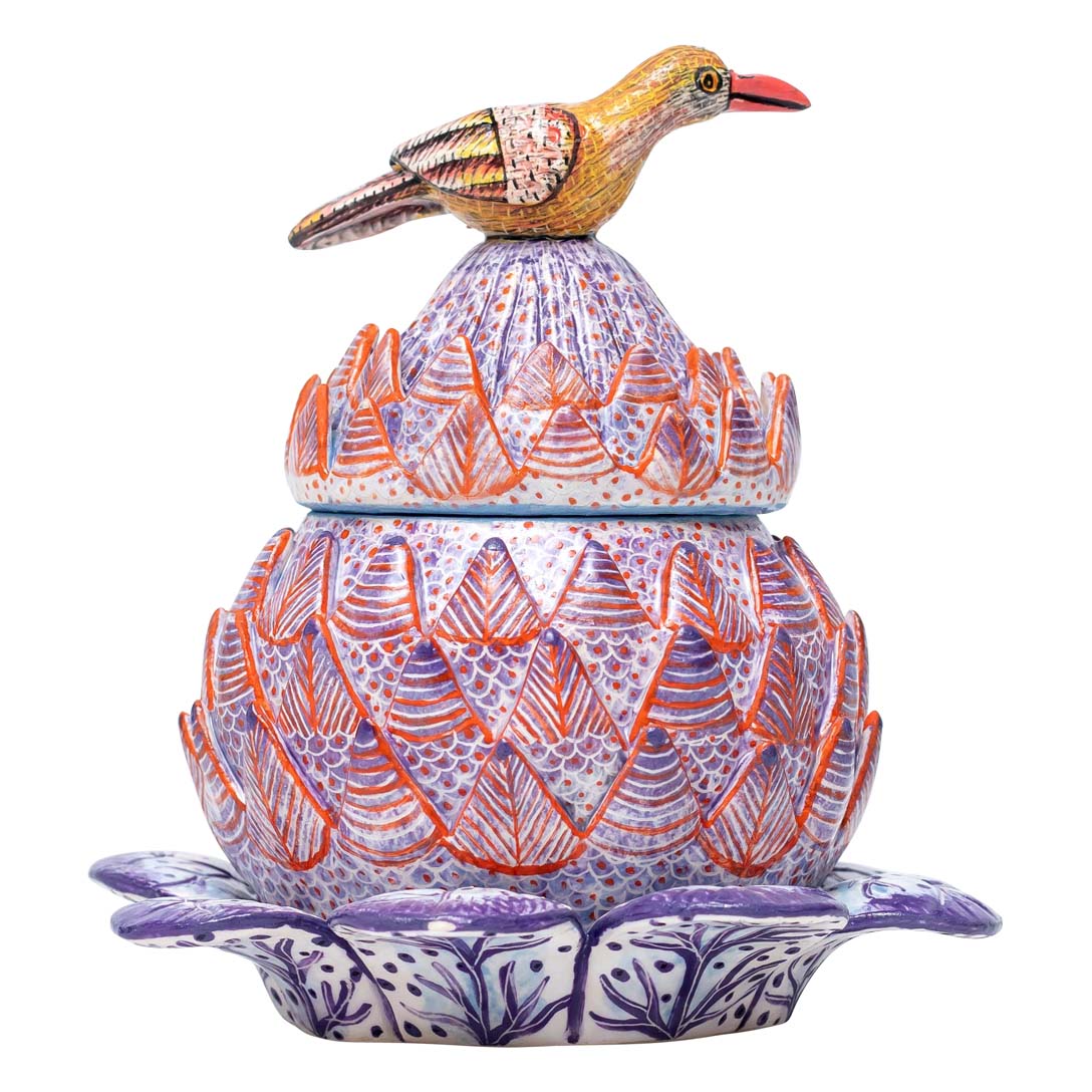 Protea, bird jewelry box