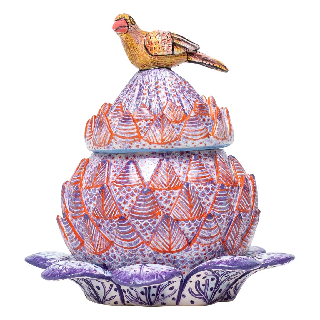 Protea, bird jewelry box