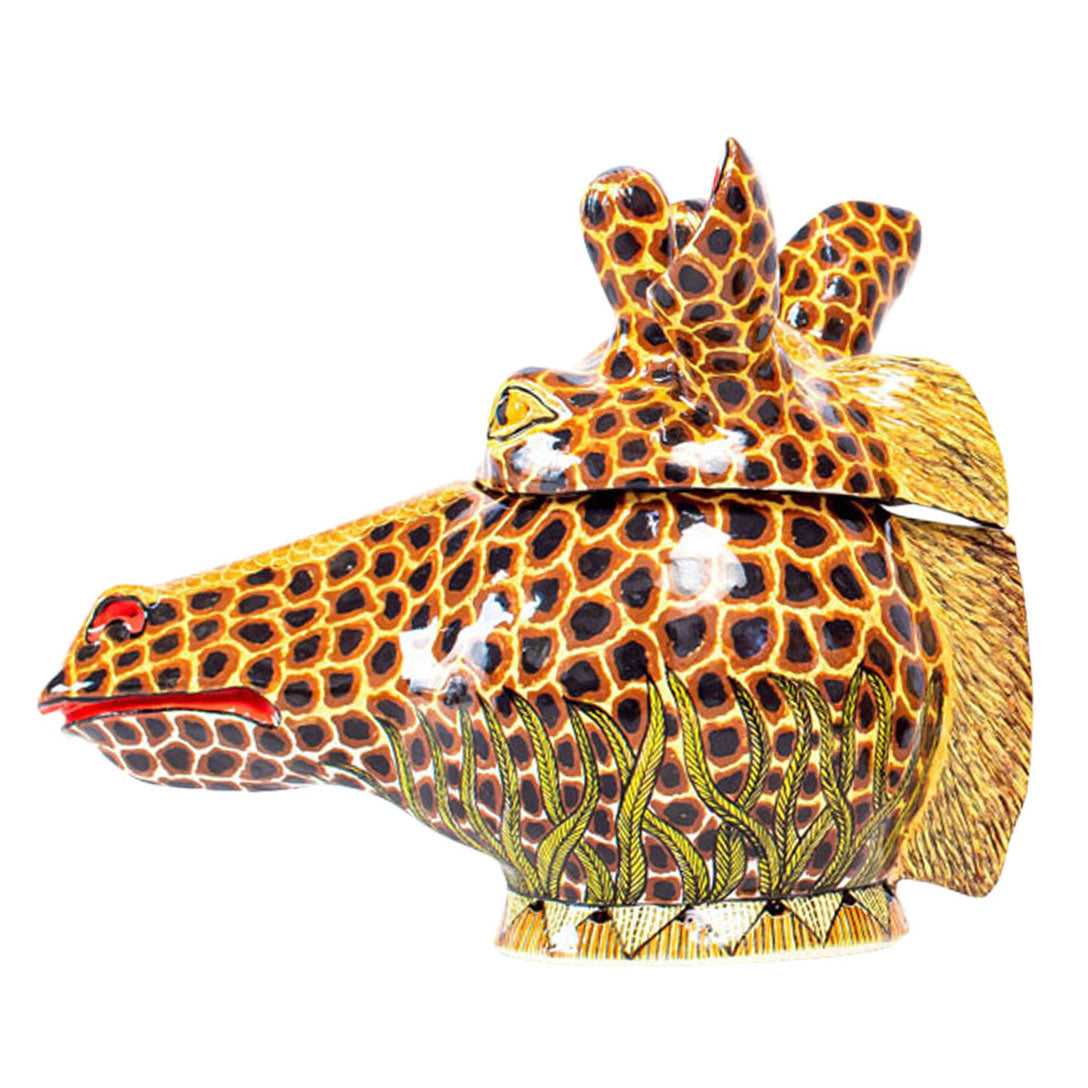 Giraffe head jewelry box