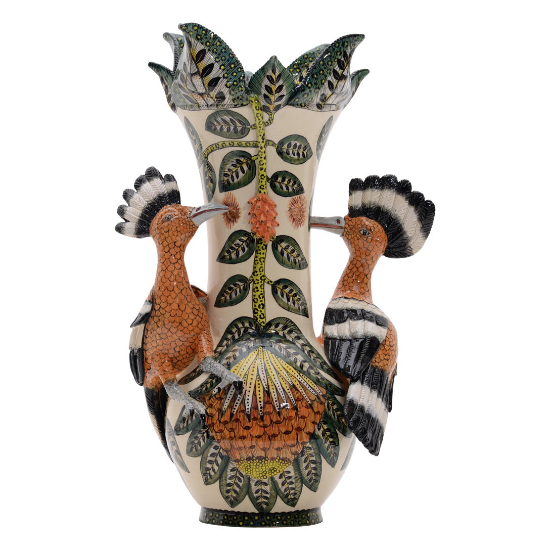 Hoopoe vase