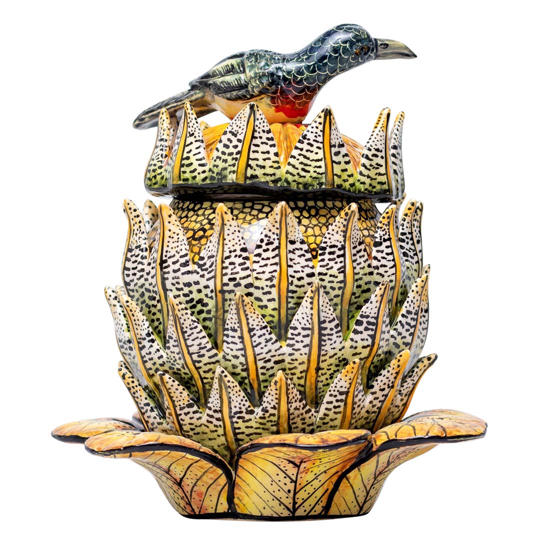 Protea, bird jewelry box