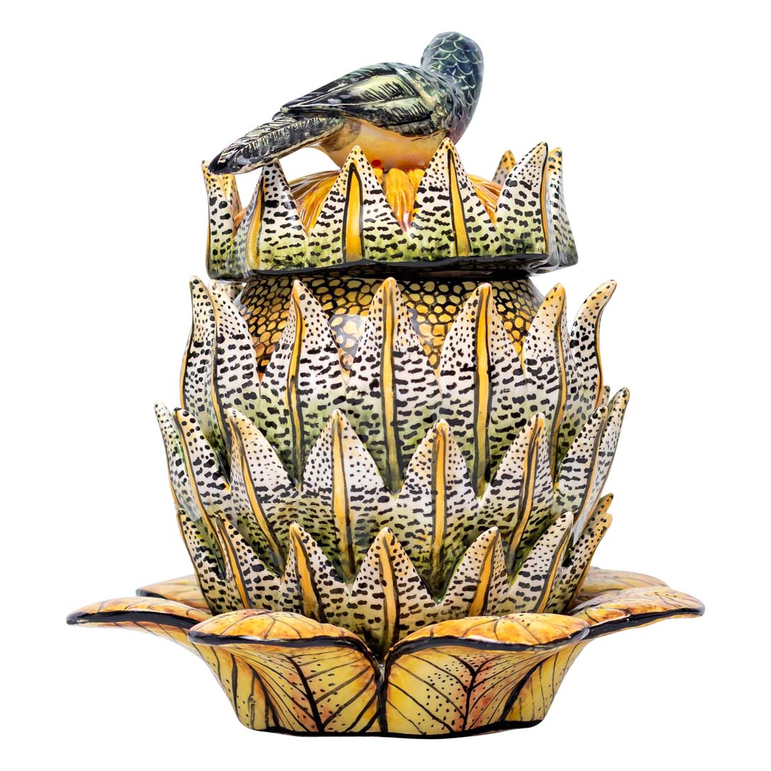 Protea, bird jewelry box