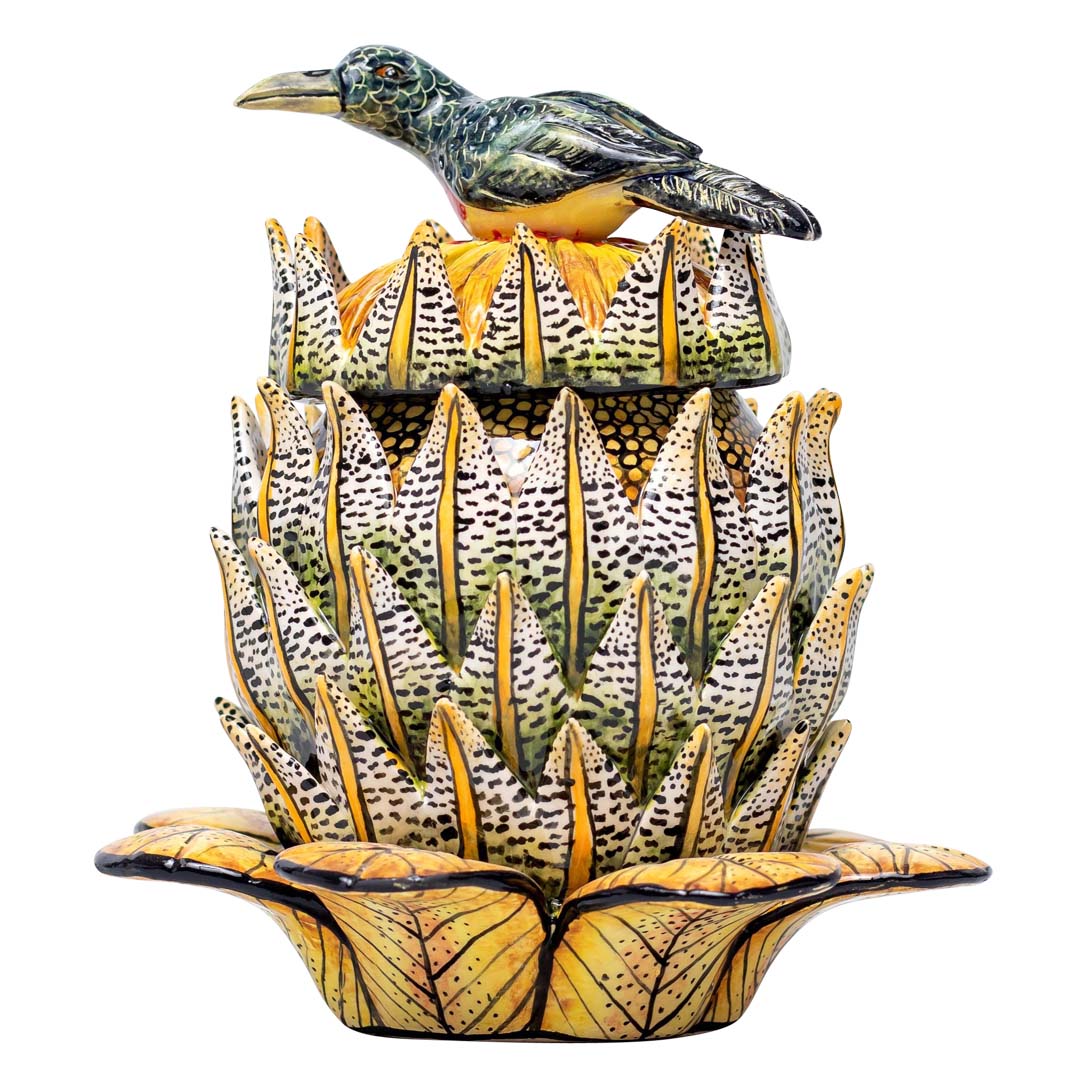 Protea, bird jewelry box