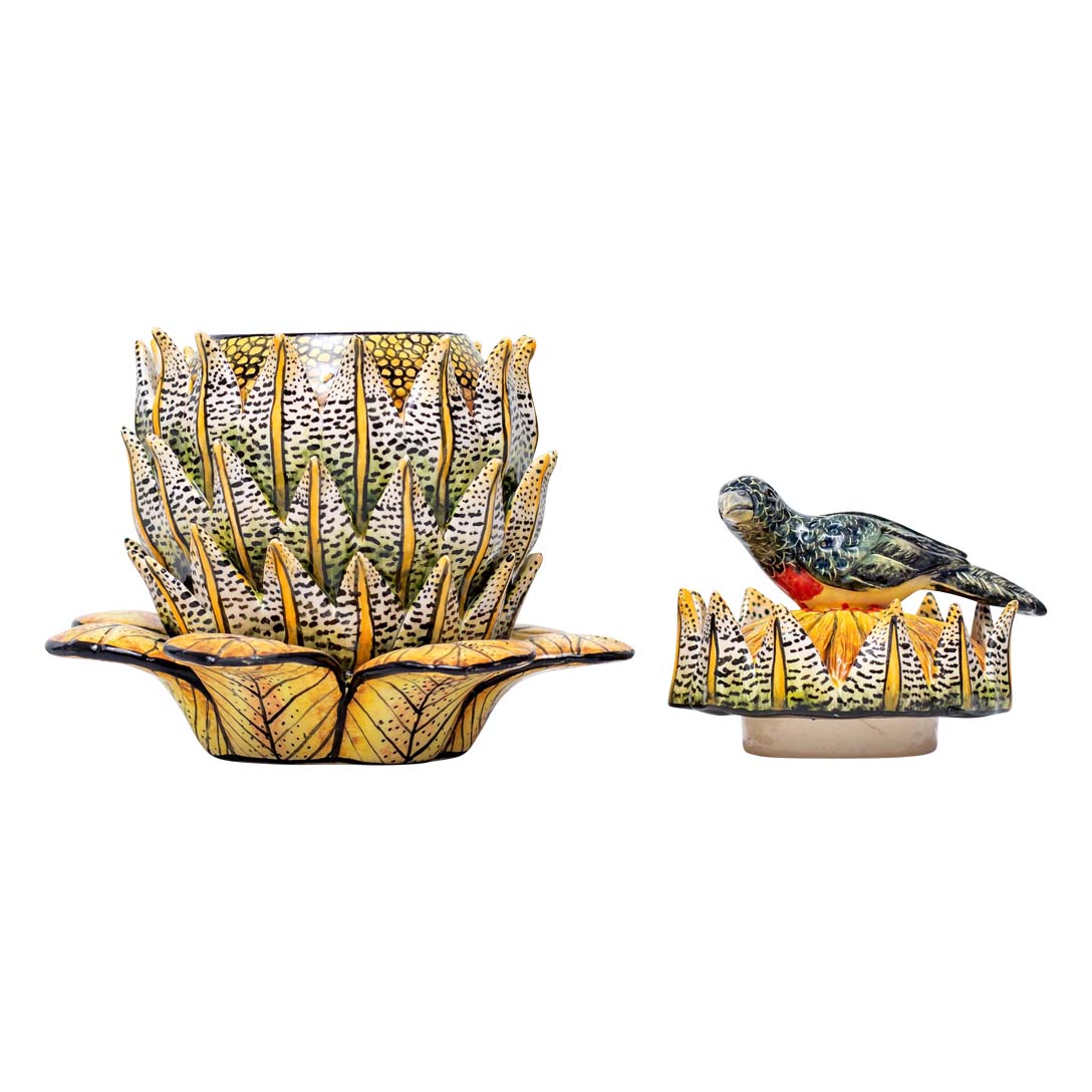 Protea, bird jewelry box