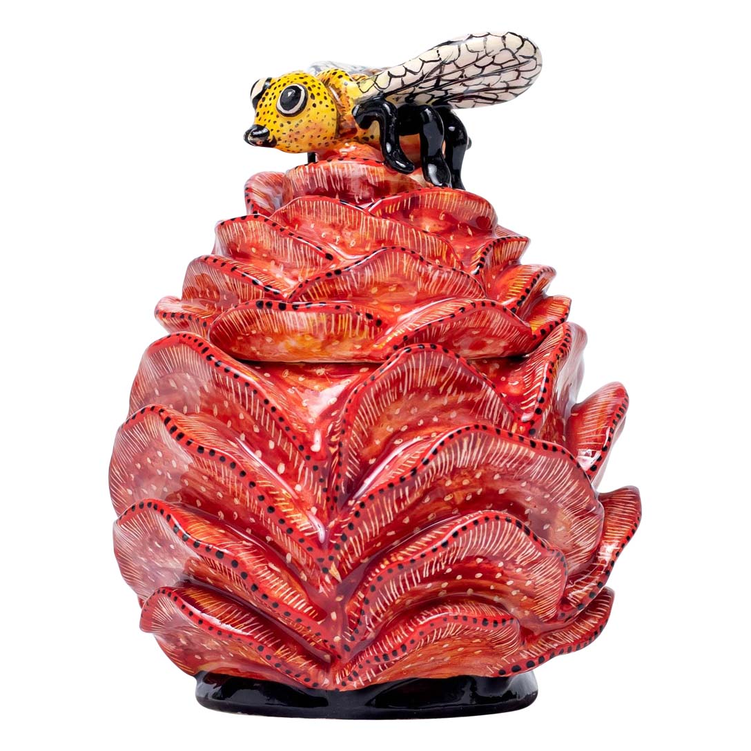 Succulent bee jewelry box