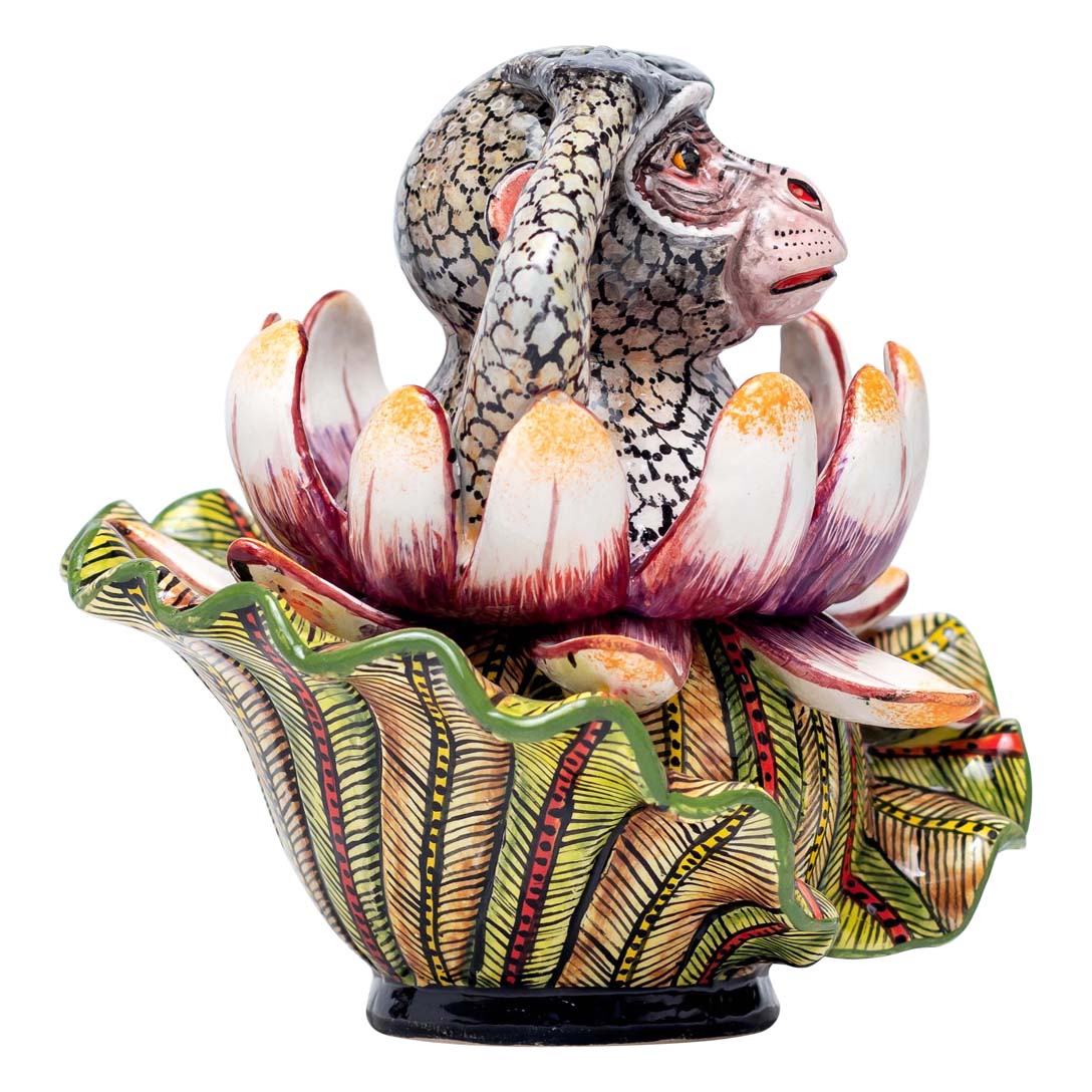 Water lily, monkey jewelry box