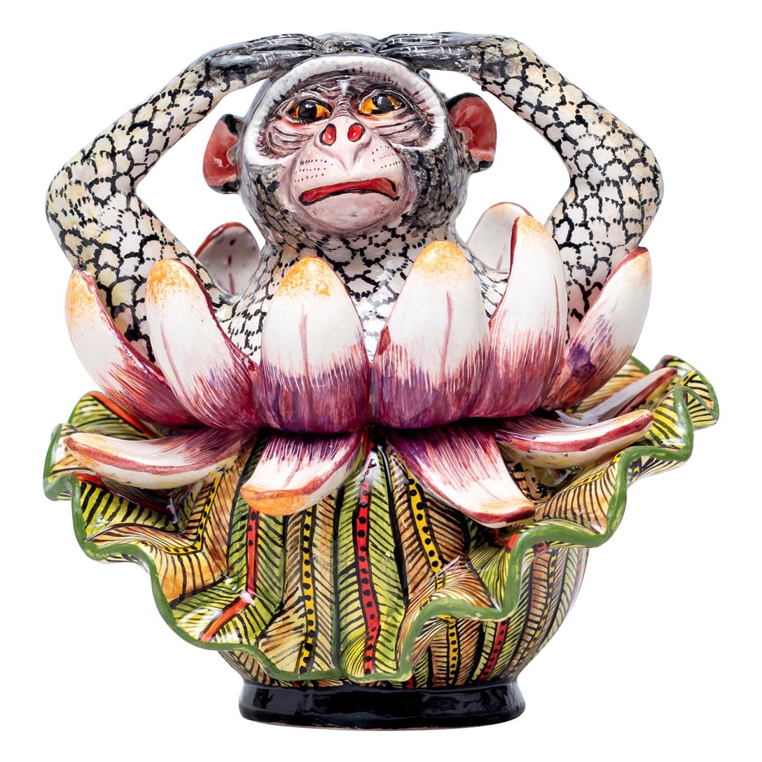 Water lily, monkey jewelry box