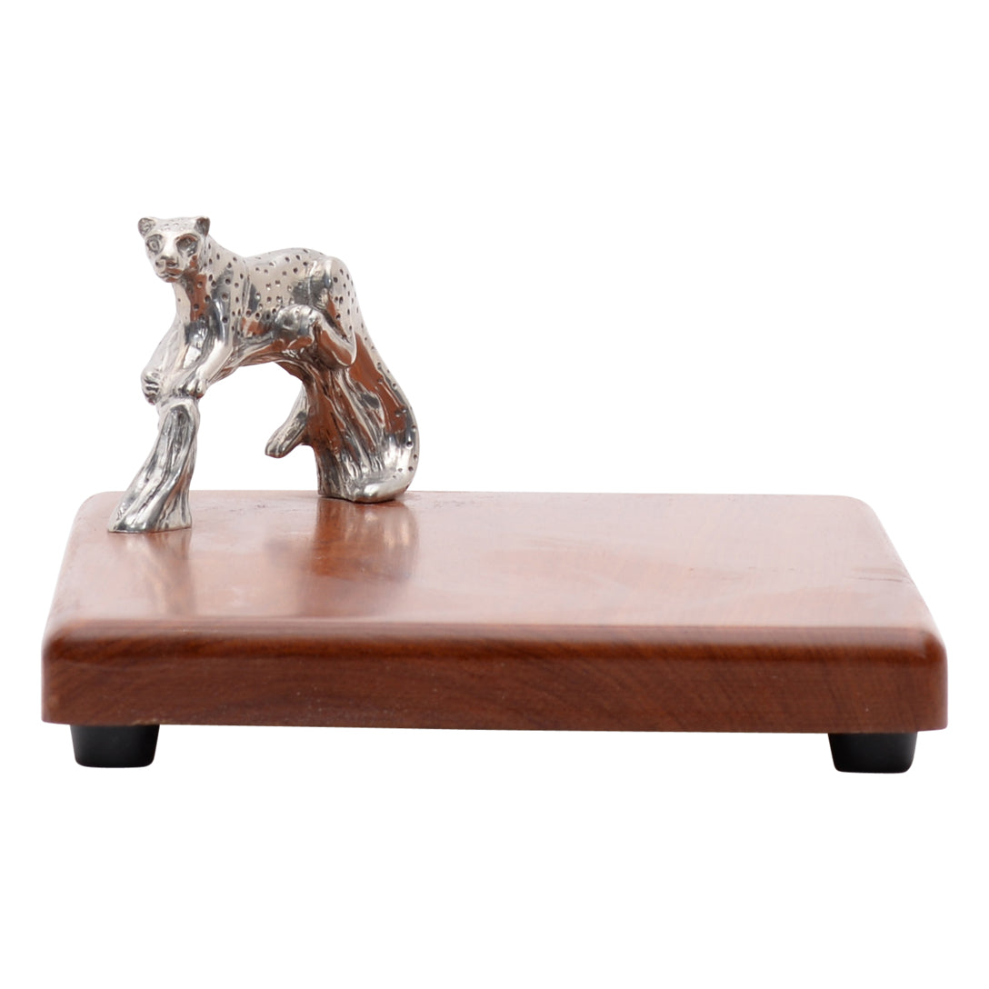 Maridadi Pewter Leopard Cheese Board