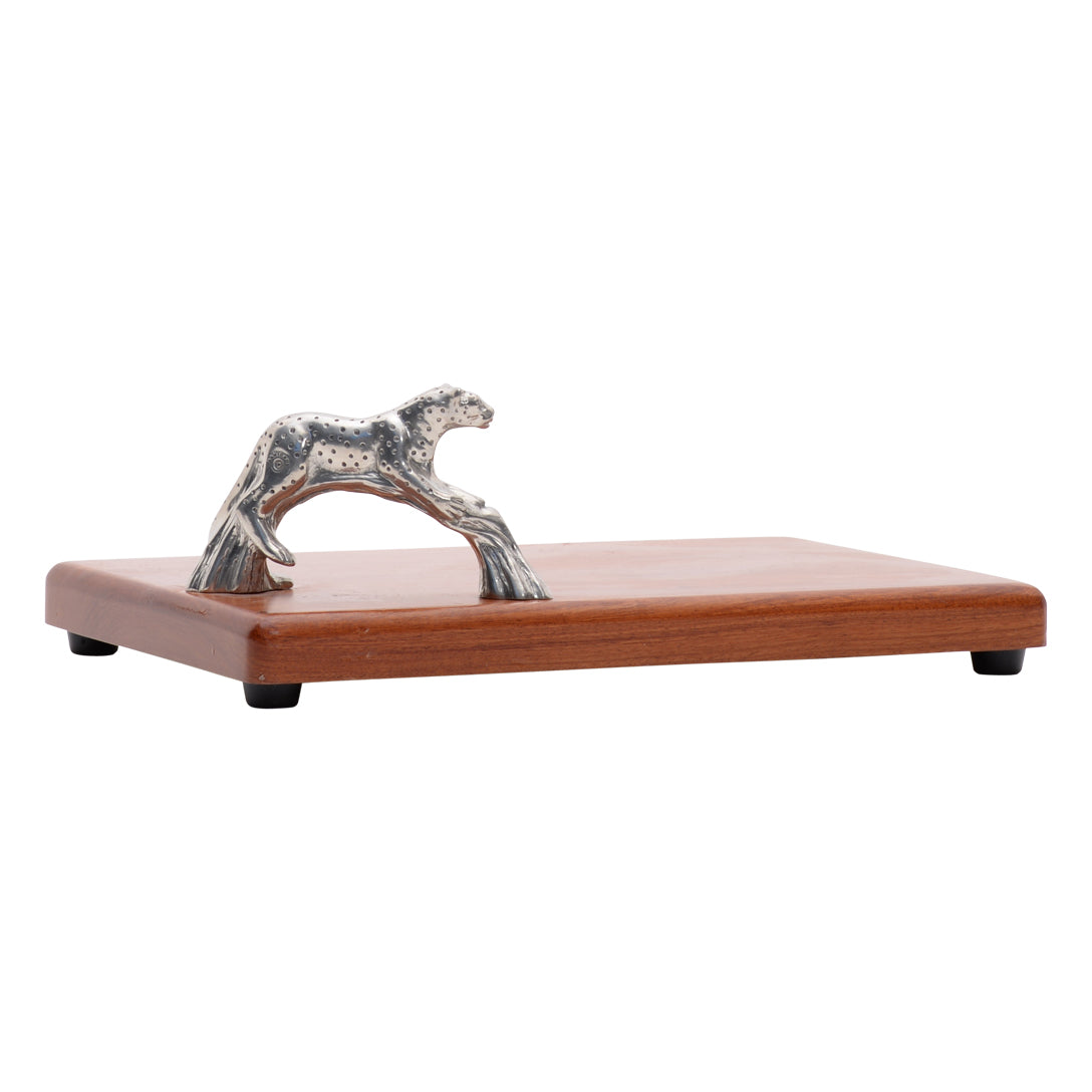 Maridadi Pewter Leopard Cheese Board