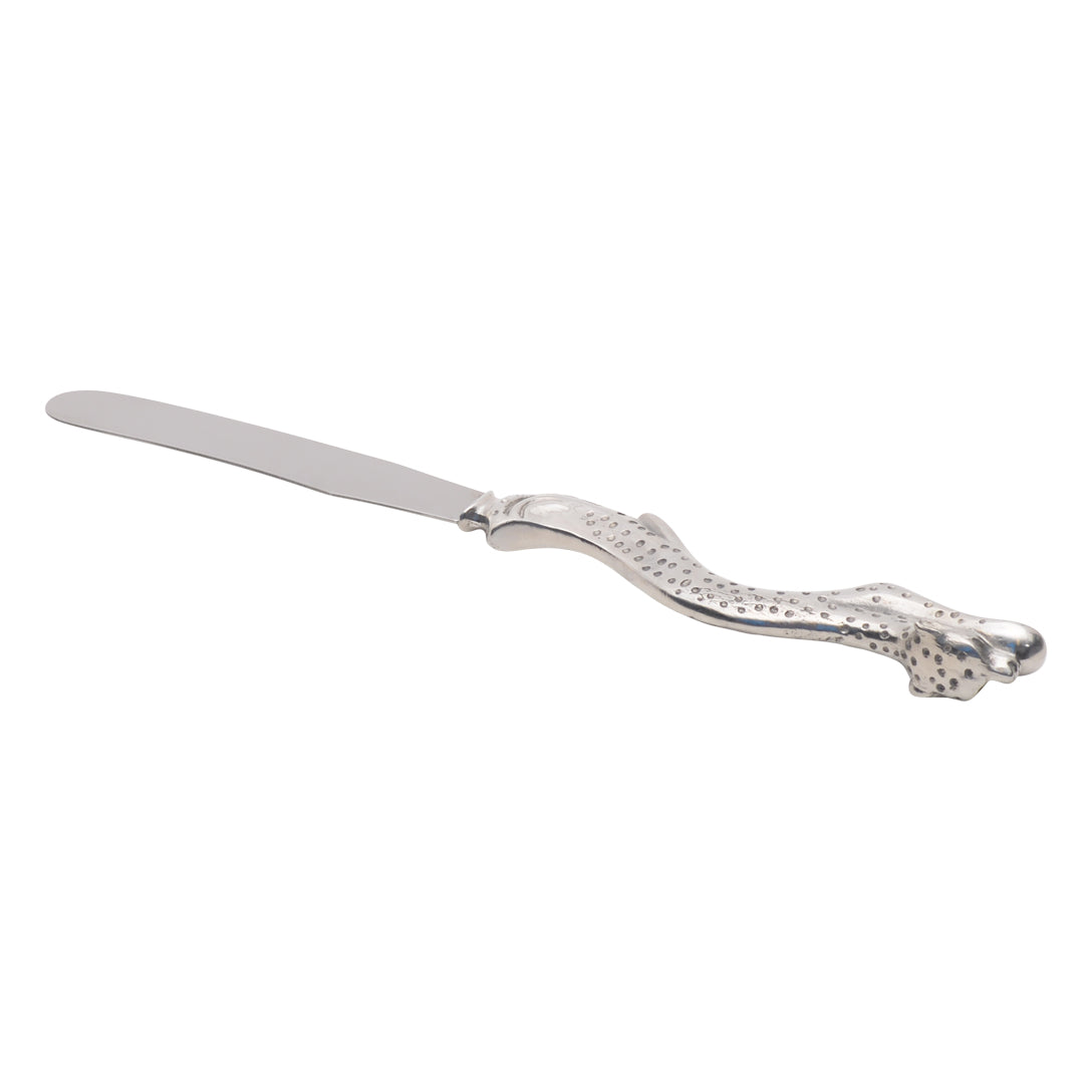 Maridadi Pewter Leopard Butter Spreader