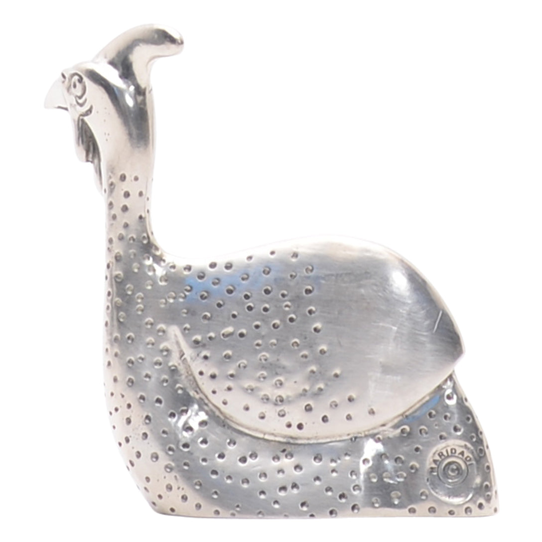 Maridadi Pewter Guinea Fowl Sculpture Med.