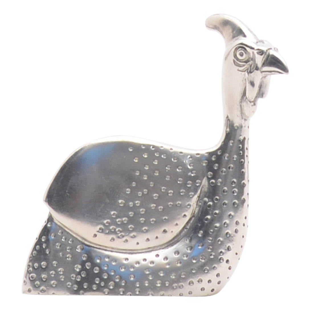 Maridadi Pewter Guinea Fowl Sculpture Med.