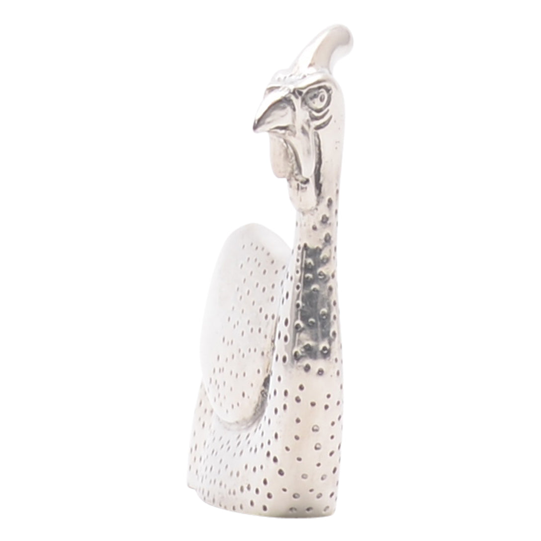 Maridadi Pewter Guinea Fowl Sculpture Med.