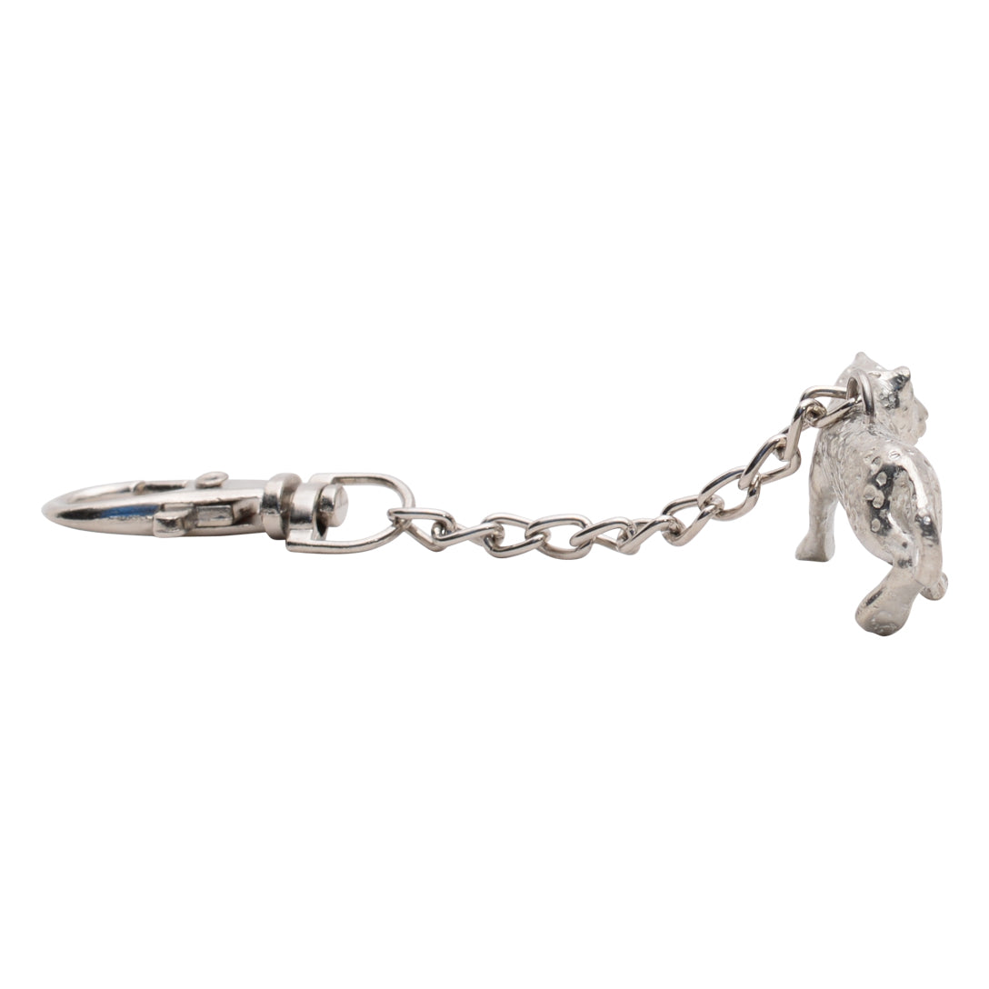 Maridadi Pewter Leopard Key Ring